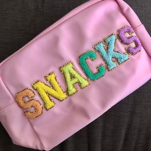 Stoney Clover Lane Snacks Large Pouch in Flamingo pink